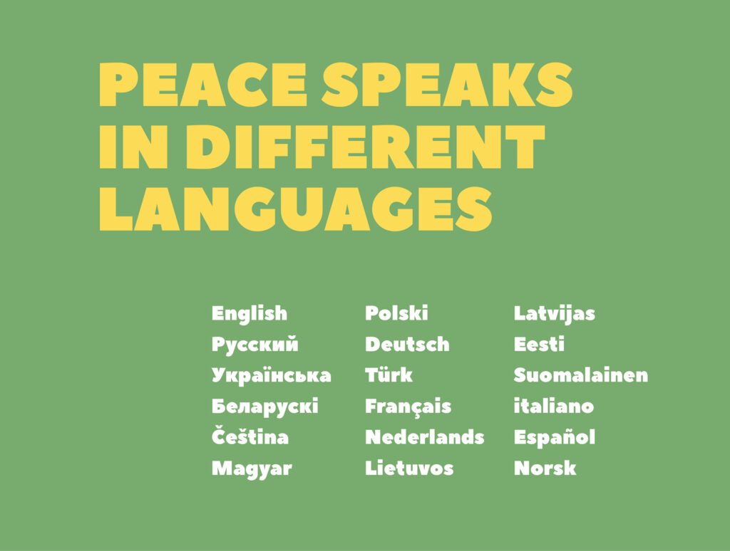 Presentation of the different languages supported by Peace Sans Font